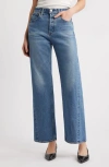 Moussy Vintage Salisbury Wide Leg Jeans In Blue