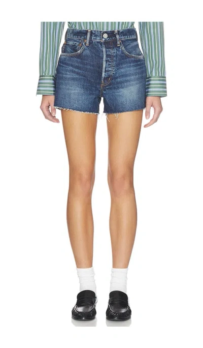 Moussy Vintage Savoy Shorts In Blue
