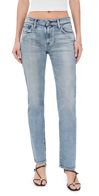 Moussy Vintage Selbyville Slim Straight Jeans Light Blue