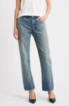 Moussy Vintage Showell Slim Straight Leg Jeans In Blue