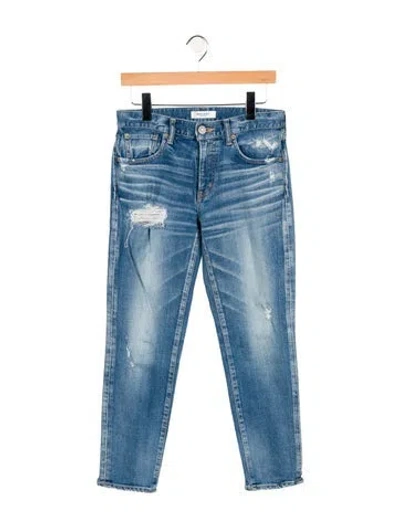 Pre-owned Moussy Vintage Skinny Leg Pants In Blue