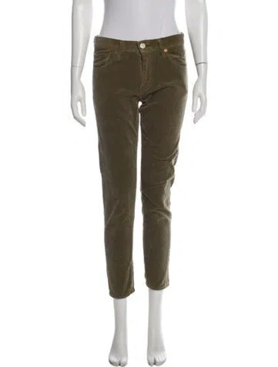 Pre-owned Moussy Vintage Skinny Leg Pants In Green