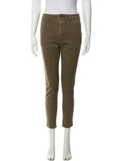 Pre-owned Moussy Vintage Skinny Leg Pants In Green