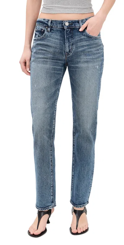 Moussy Vintage Slim Straight Jeans Blue