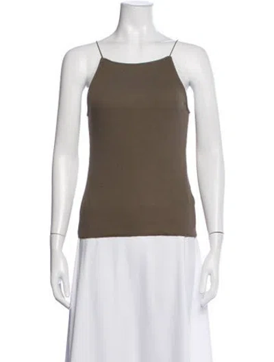 Pre-owned Moussy Vintage Square Neckline Sleeveless Top In Green