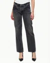 Moussy Iona Straight Jeans In Black In Gray