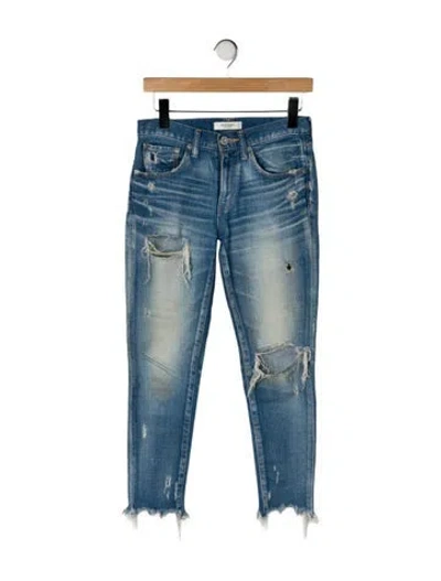 Pre-owned Moussy Vintage Straight Leg Pants In Blue