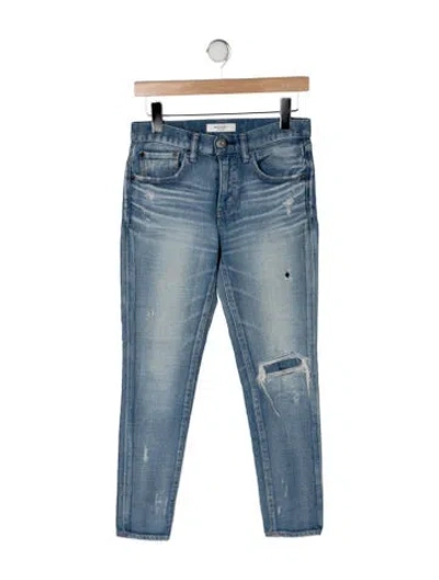 Pre-owned Moussy Vintage Straight Leg Pants In Blue