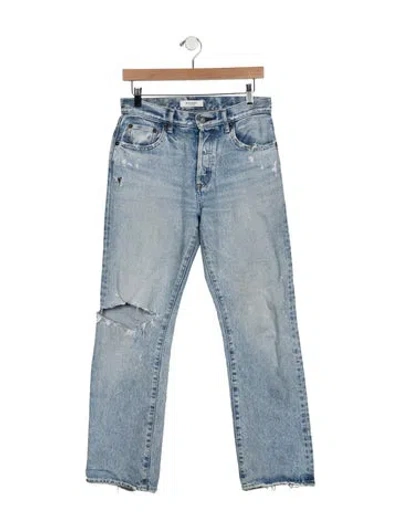 Pre-owned Moussy Vintage Straight Leg Pants In Blue