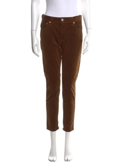 Pre-owned Moussy Vintage Straight Leg Pants In Brown