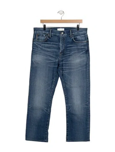 Pre-owned Moussy Vintage Straight-leg Jeans In Blue