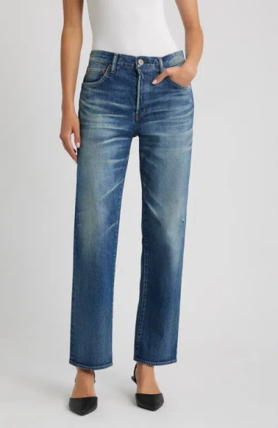 Moussy Vintage Townsend Straight Leg Jeans In Blue