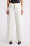 Moussy Vintage Amherst High Waist Step Raw Hem Wide Leg Jeans