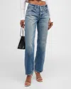 MOUSSY VINTAGE TRIGG STRAIGHT LOW-RISE JEANS