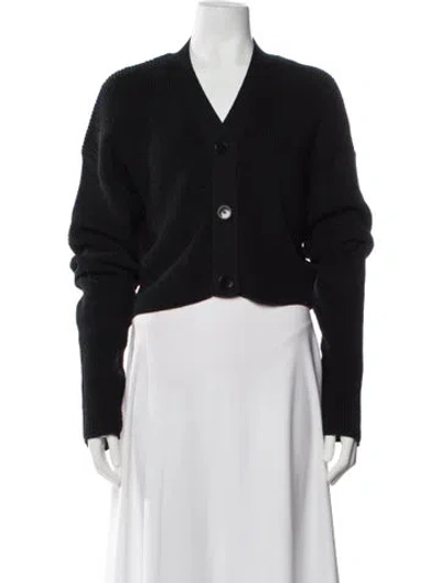 Pre-owned Moussy Vintage V-neck Sweater In Black