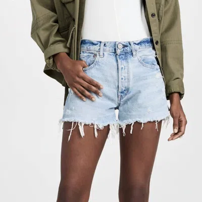 Moussy Vintage Wheatfield Shorts In Light Blue