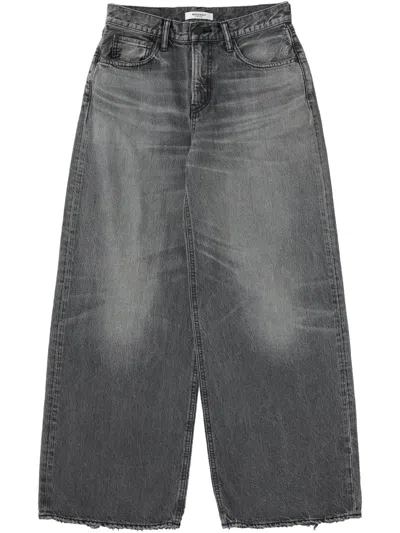 Moussy Vintage Wide-leg Jeans In Black