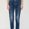 MOUSSY VINTAGE WILBUR TAPERED MID-RISE JEAN IN BLUE