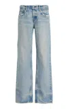 Moussy Vintage Wildwood Rigid Low-rise Straight-leg Jeans In Light Wash