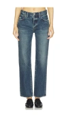 Moussy Vintage Wiley Straight Jeans In Blue