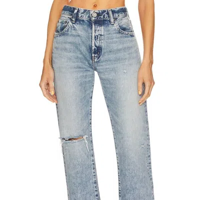 Moussy Vintage Windom Straight Jean In Blue