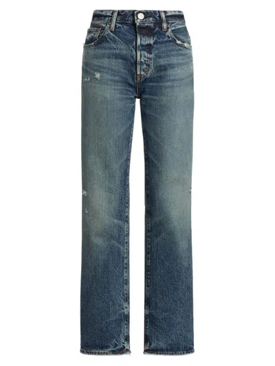 Moussy Vintage Women's Bartow Straight Jeans In Blue
