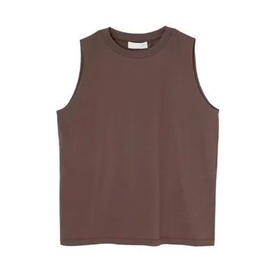 Moussy Vintage Women's Clear Plain Tank Top In Brown In Multi