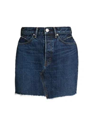 Moussy Vintage Women's Duxbury Denim Western Miniskirt In Blue