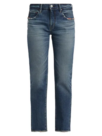 Moussy Vintage Women's Ensley Slim-straight Low-rise Jeans In Blue