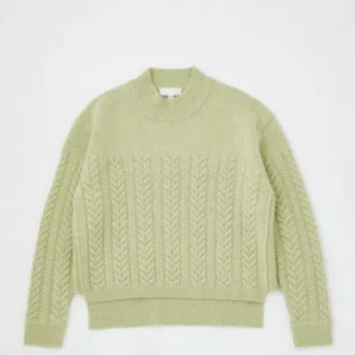 Moussy Vintage Women's Mv Cable Knit Sweater In Green