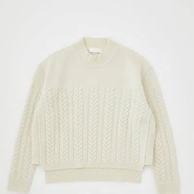 Moussy Vintage Women's Mv Cable Knit Sweater In White