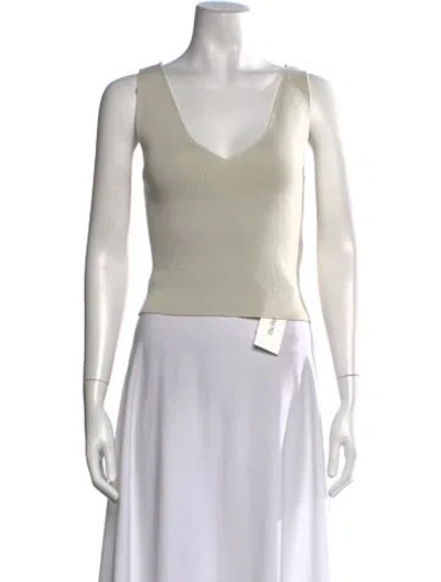 Pre-owned Moussy V-neck Sleeveless Top In Black