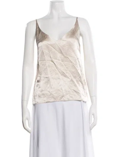 Pre-owned Moussy V-neck Sleeveless Top In Neutral