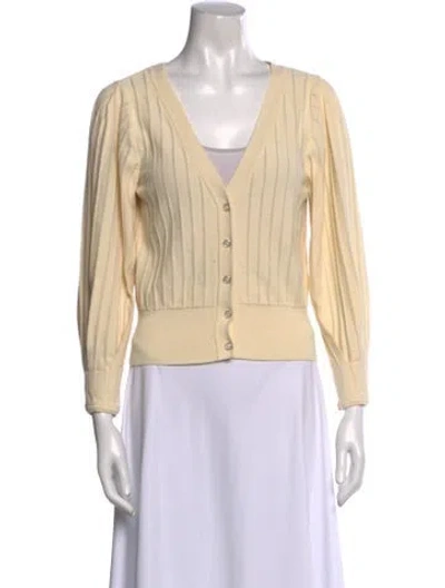 Pre-owned Moussy V-neck Sweater In Neutral