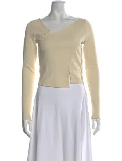 Pre-owned Moussy V-neck Sweater In Neutral