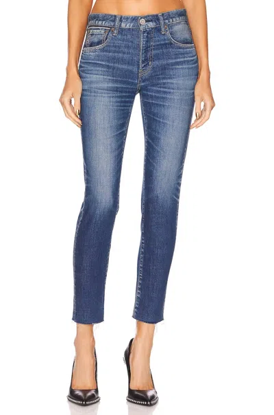Moussy Warren Skinny Jeans In Blue