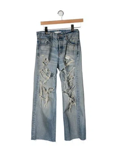 Pre-owned Moussy Wide Leg Pants In Blue
