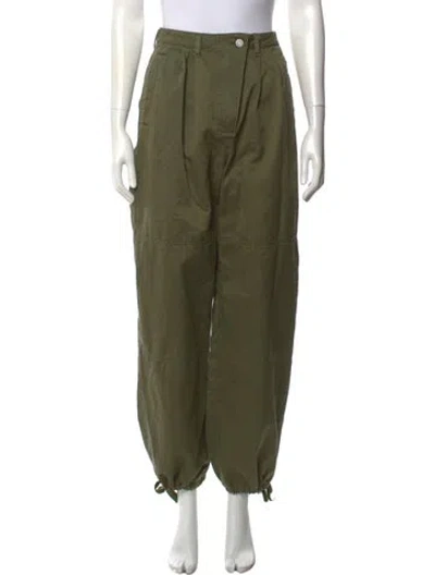 Pre-owned Moussy Wide Leg Pants In Green