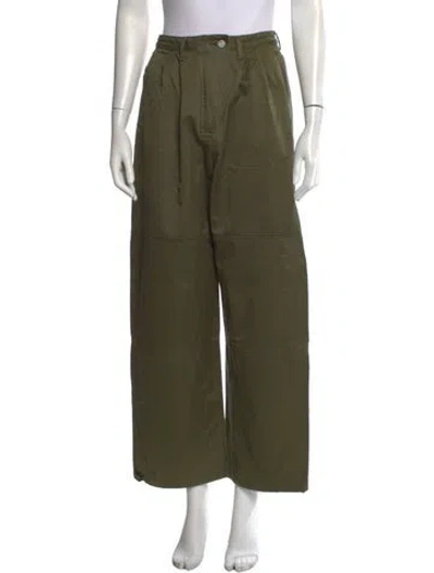 Pre-owned Moussy Wide Leg Pants In Green