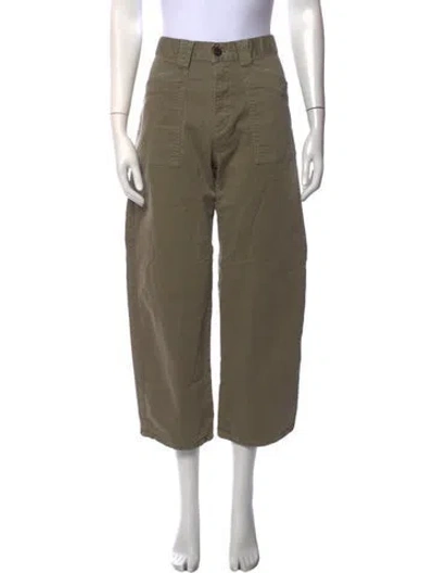Pre-owned Moussy Wide Leg Pants In Green