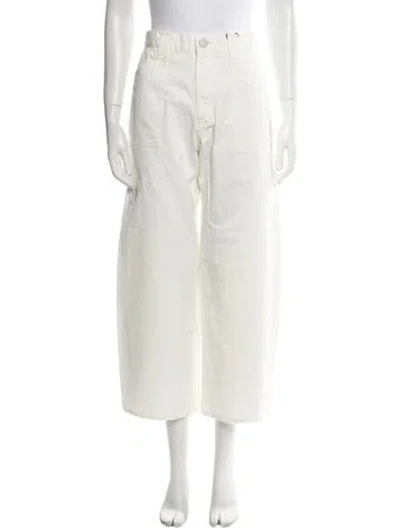 Pre-owned Moussy Wide Leg Pants In White