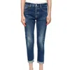 Moussy Wilbur Tapered Mid-rise Jean In Blue In Blue