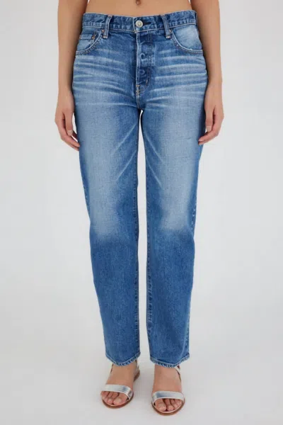 Moussy Willowen Straight Leg Jeans In Blue