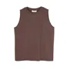 MOUSSY WOMEN'S CLEAR PLAIN TANK TOP IN BROWN