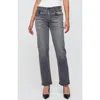 Moussy Women's Crossway Straight Jeans In Light Black