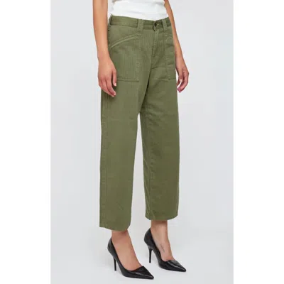 Moussy Women's Nutley Gusset Cargo Pants In Khaki