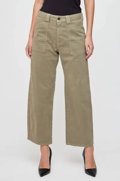 Moussy Women's Pomonok Gusset Cargo Pant In Khaki In Green