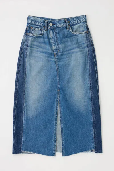 Moussy Women's Putnam Side Design Skirt In Blue