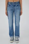 Moussy Seagraves Straight Jean In Blue In Blue