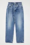 Moussy Women's Trenton Wide Straight Jean In Light Blue In Blue